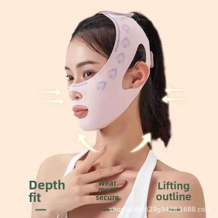 V Lifting Mask – Face Lifting Bandage | Double Chin Reducer | Elastic Face Slimming Strap