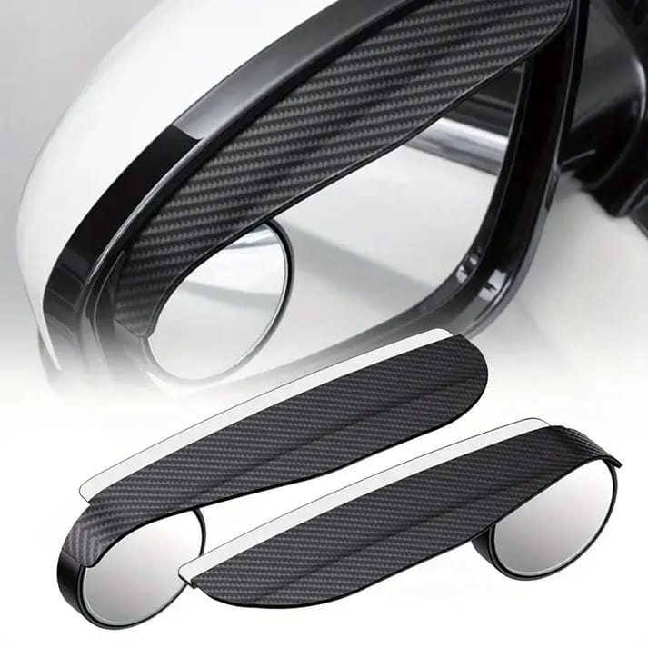 Carbon Fiber Car Mirror Blind Spot & Rain Visor Accessories